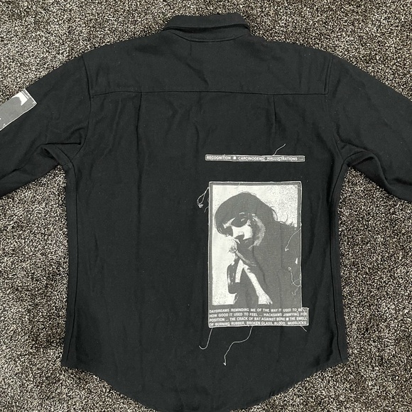 Enfants Riches Deprimes FW17 Asian Women Patch Thick Wool Shirt - Picture 5 of 12